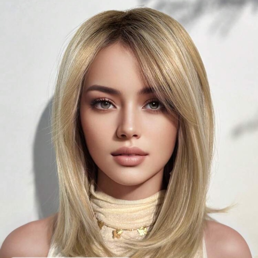 Short blonde wig New
